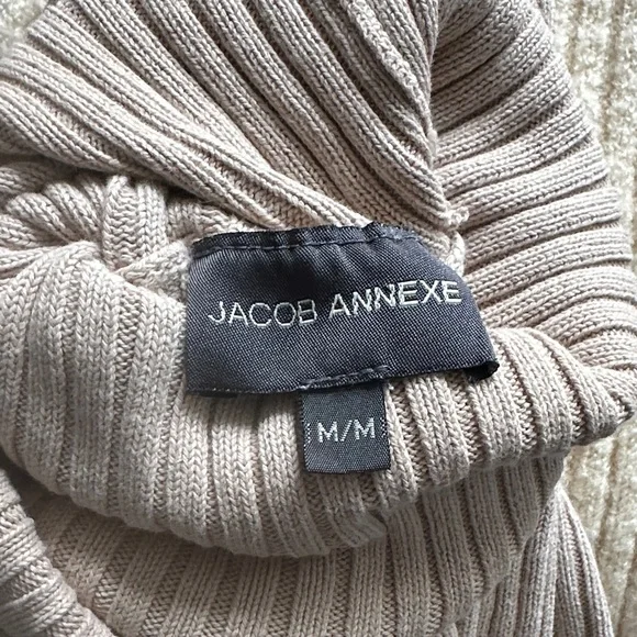 Cream Ribbed Turtleneck Sweater - Picture 7 of 7